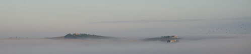 italien autumn italy panorama fog sunrise italia nebel pano herbst foggy tuscany pienza sonnenaufgang unescoworldheritage toskana neblig vald´orcia sanquiricod´orcia nikond7000