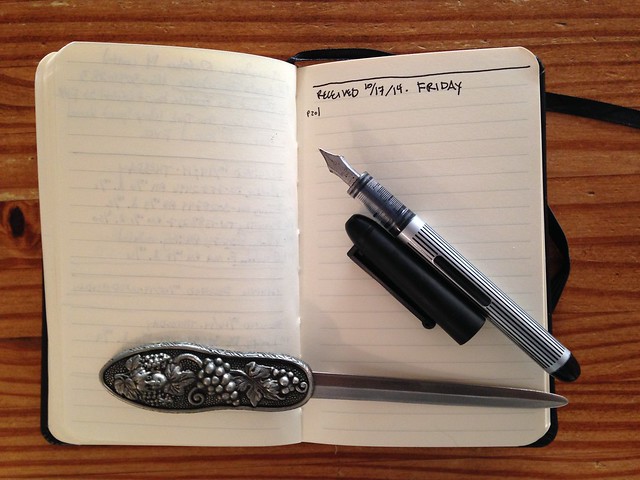 Letter log received: Always the same pen and ink