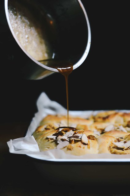 caramelized apple and coconut sticky buns |A Brown Table