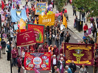 The TUC-led "Britain Needs A Pay Rise" protest in London, October 18, 2014