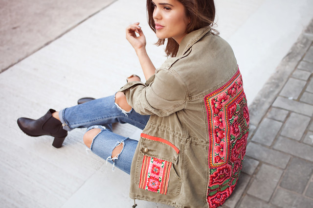 Embroidered jacket clearance