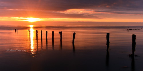 county ireland sea irish sun beach water clouds strand sunrise fence photography back seaside nikon vincent posts wicklow bray coey d5100