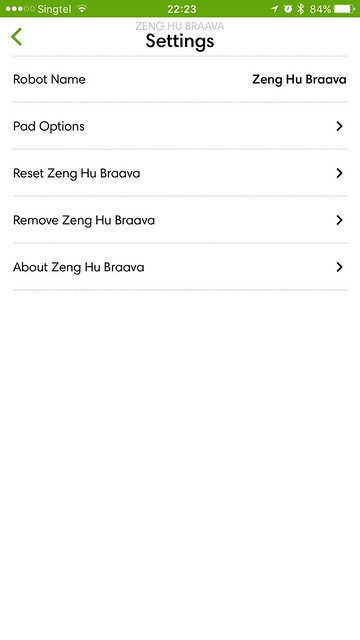 iRobot Home iOS App - Settings