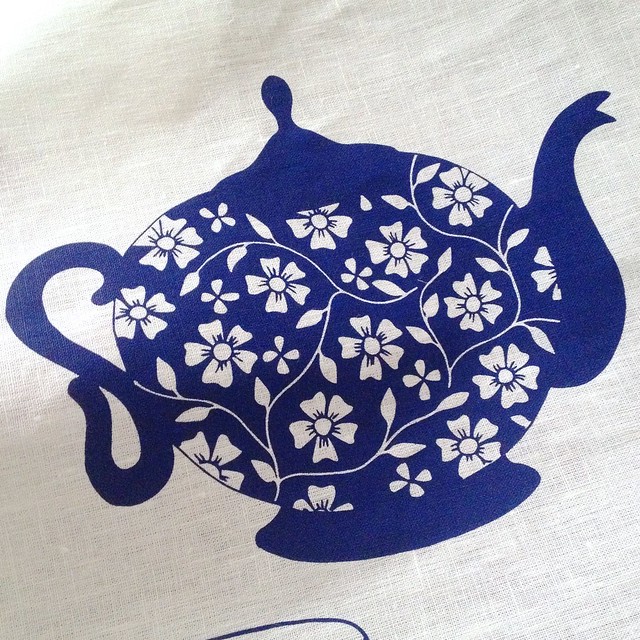 teapot tea towel