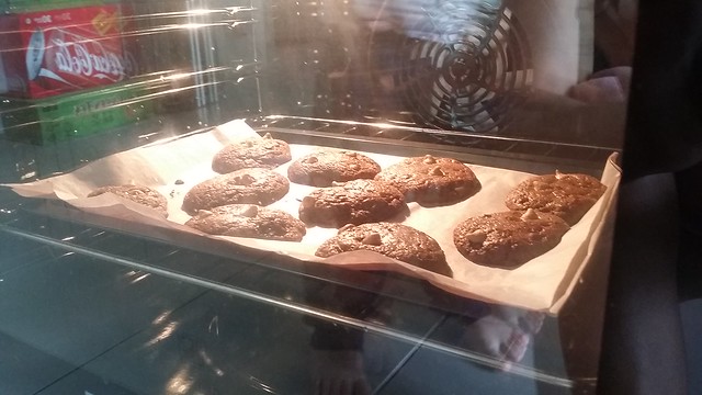 First tray of cookies that went into the oven. 