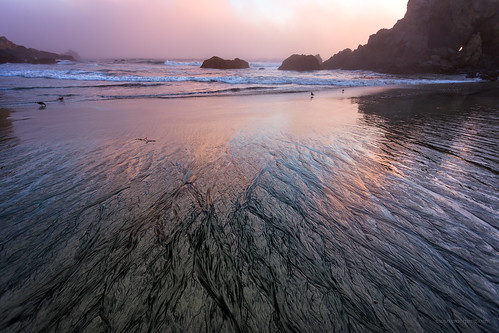 california sunset beach fog coast pacific foggy bigsur pfeiffer