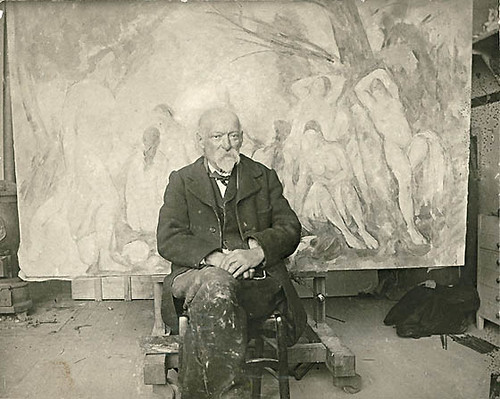 Émil_Bernard,_Paul_Cézanne_in_his_studio_at_Les_Lauves,_1904