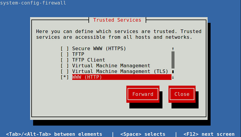 Enable HTTP Service in the Firewall