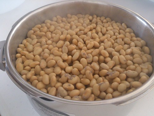 茹で上がった大豆