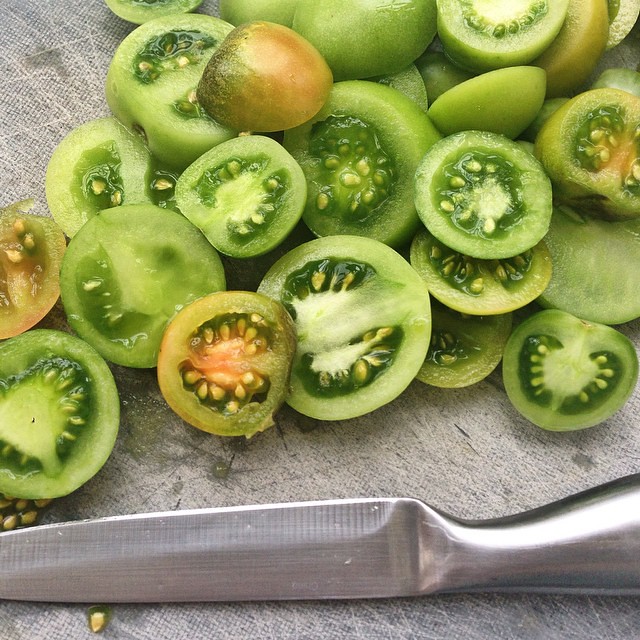 Sliced Green Tomatoes