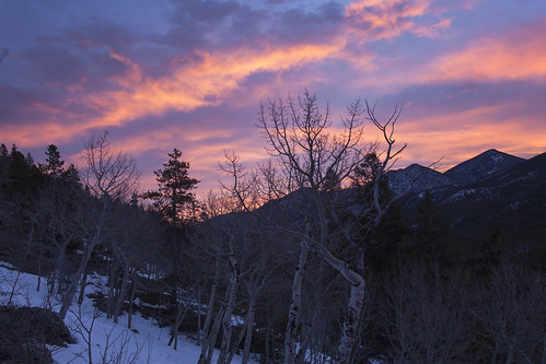 sunrise dawn rockymountainnationalpark bierstadttrail mountains landscape snow aspen colorado