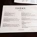 Tavern by Trevor - the menu