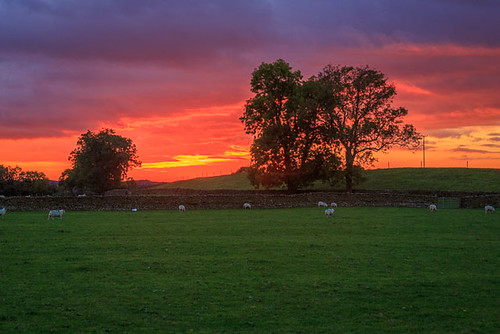 sunset northyorkshire ingleton