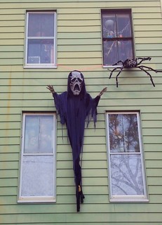 November 9 -- still Halloween on Bowers Street, Jersey City Heights