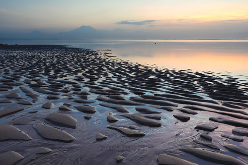 bali seascape sunrise indonesia landscape sanur mountagung