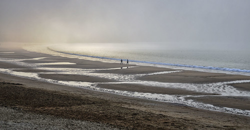 niebla donosti playa sunset
