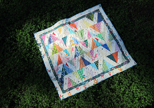 Party Pyramids baby quilt