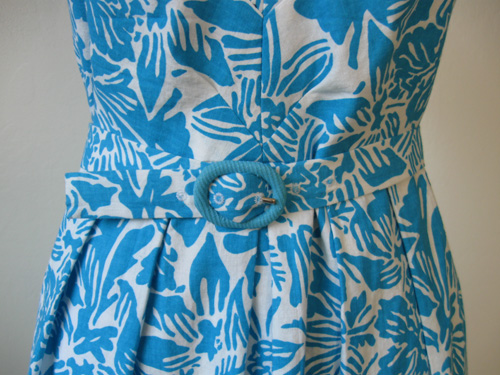 turquoise dress w/ belt Bootstrap fashion pattern