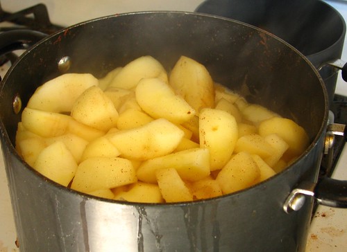 cooking the apples