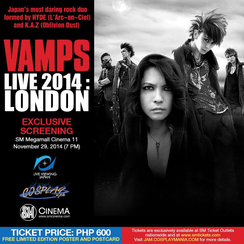 VAMPS LIVE 2014: LONDON Manila Screening Slated!