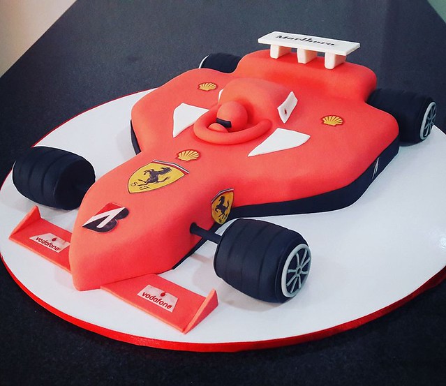 3D Ferrari Racing Car Cake by Mary Antonnette Enriquez-German of Prime Baker