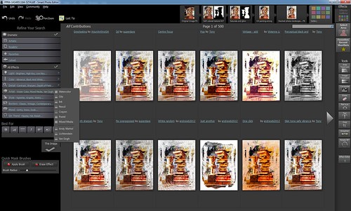 Screen shot of the Effects Gallery for Smart Photo Editor