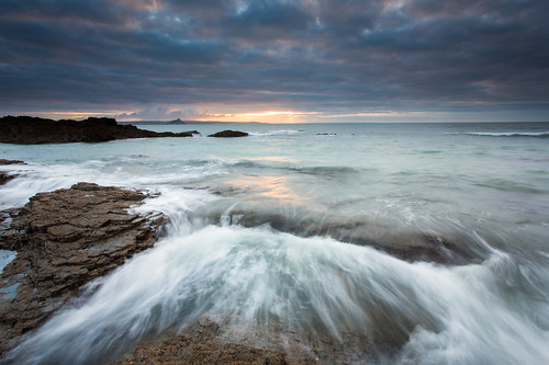 sea seascape sunrise coast rocks cornwall battery 1740 penzance