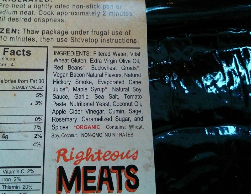 Sweet Earth Bacon Ingredients
