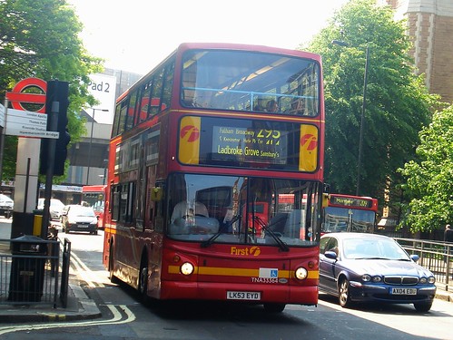 First London TNA33364 on Route 295, Hammersmith 29/05/11