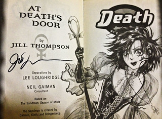 Death: At Death's Door autographed by Jill Thompson - LargeRoomNoLight