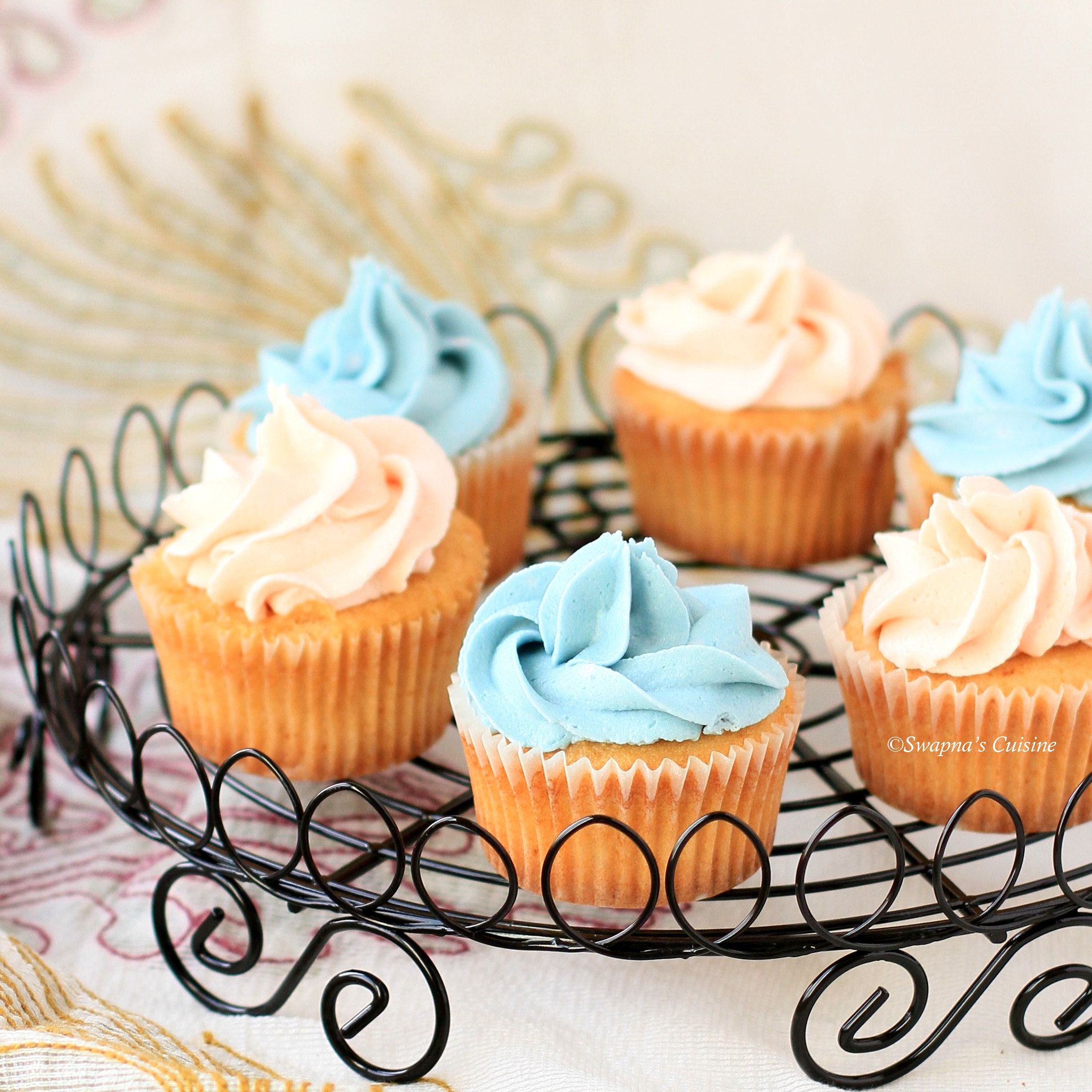 Caramel Cupcakes with Buttercream Frosting