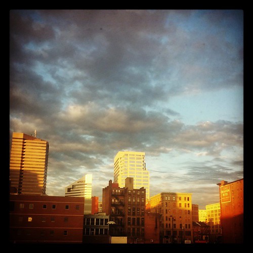 And the sun is out this morning in downtown Cincinnati! #ItsGoodToBeHome