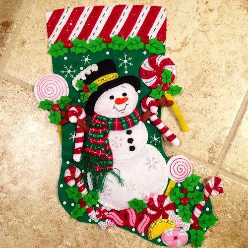 Candy snowman stocking