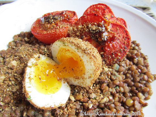 ©Roast Tomatoes and Lentils With Dukka-Crumbed Eggs (1)