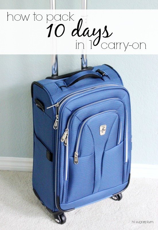 Hi Sugarplum | How to Pack 10 Days in 1 Carry On