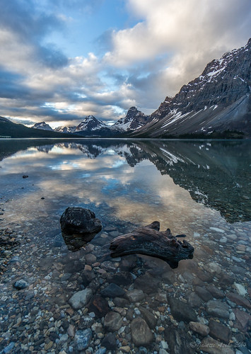 morning travel canada mountains reflection clouds rocks alberta northamerica bowlake canadianrockies 2014 sonynex6
