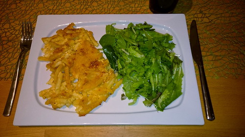 Mac ‘n Cheese mit grünem Salat