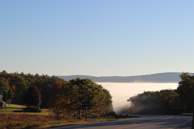 fog in the valley on Rt 3