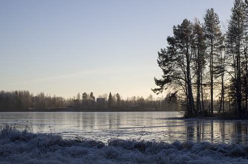 lake ice finland frozen oulu vepsä ylikiiminki