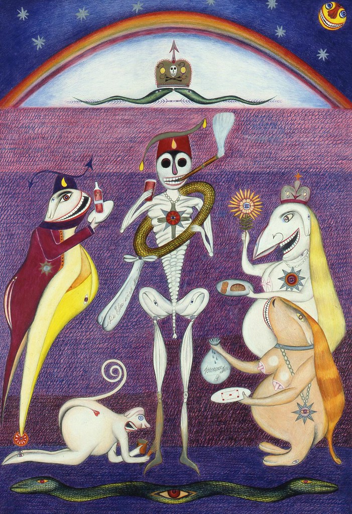 FRIEDRICH SCHRÖDER-SONNENSTERN - The Moon-Moralistic Veneration of the Artist's Bones ,1957