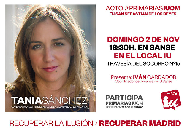 Acto #PrimariasIUCM Tania Sánchez