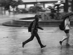 Running in Rain
