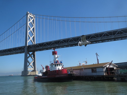 SF Bay Bridge and Boats
