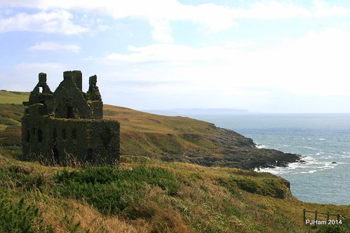 ocean sea sun castle canon scotland atlantic coastline portpatrick galloway dunskey