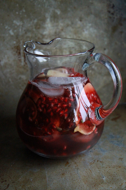 Autumn Sangria with Apples, Pomegranates and Figs