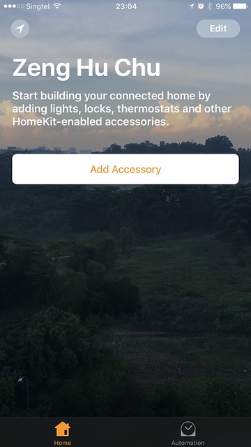 Home iOS App - Add Accessory