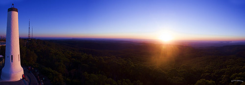 valley bluesky sky sunset tower antenna sun outdoors outdoor forest woods mountlofty australia