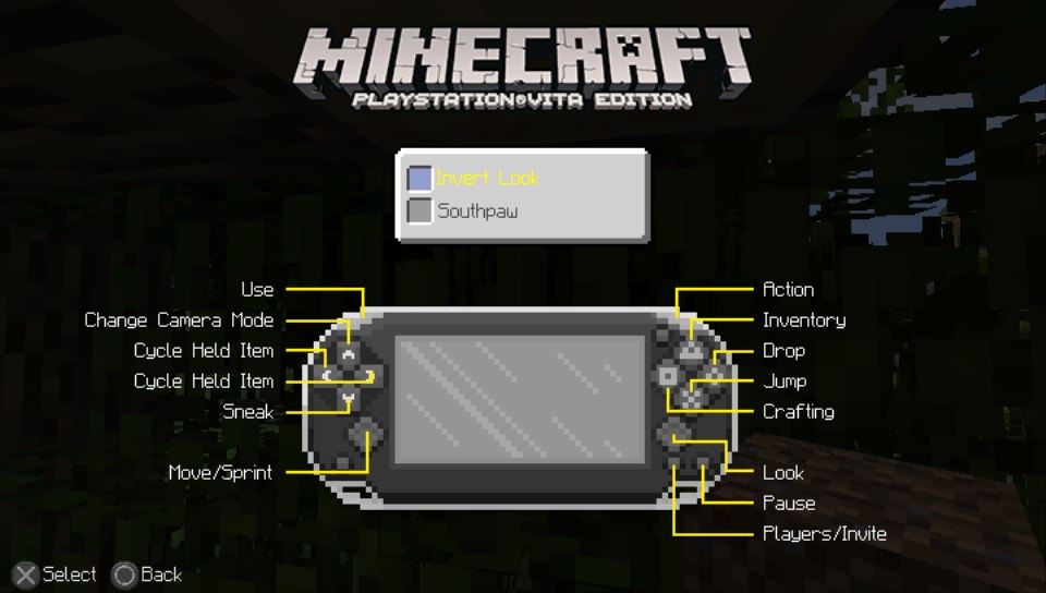 controls on minecraft for mac