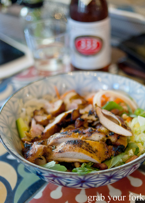BBQ chicken vermicelli noodle salad at Mama's Buoi, Surry Hills