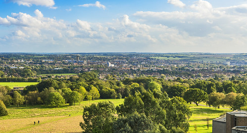 city trees people panorama house building field grass landscape town kent university cathedral theatre canterbury aerial marlowe footpath labyrinth universityofkent